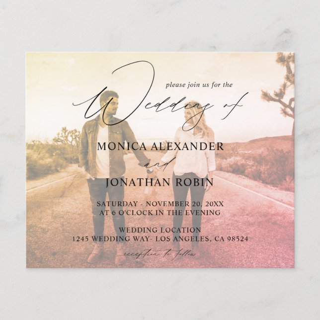 Budget Modern Photo Horizontal 4 Effect Wedding Flyer (Front)