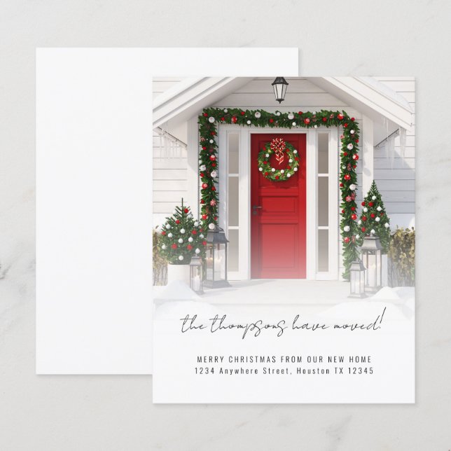 BUDGET Modern Photo Merry Christmas New Home (Front/Back)