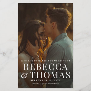 Budget Modern Photo Overlay Wedding Save the Date Flyer