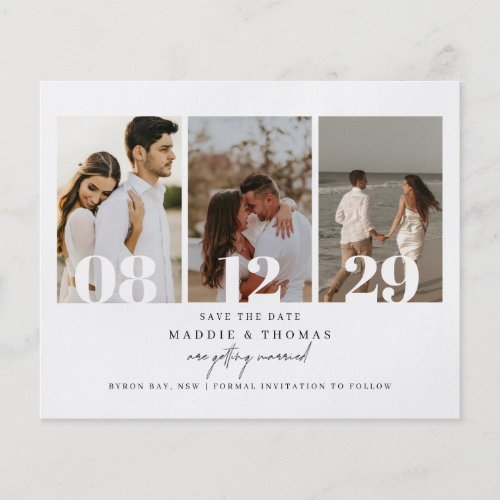 Budget modern photo Save the Date Invitation Flyer
