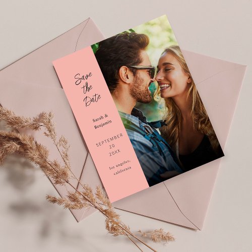 Budget Modern Photo  Side Save the Date _ Rose Flyer