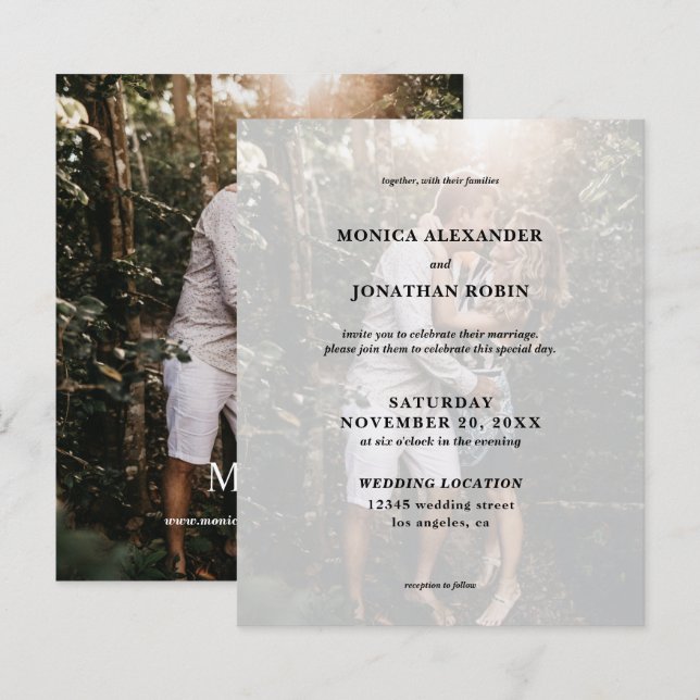 Budget Modern Photo Vertical Wedding (Front/Back)