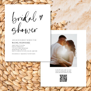 Budget Modern QR Code Bridal Shower Flyer
