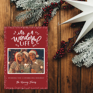 Budget Modern Rustic Photo Holiday Card Flyer
