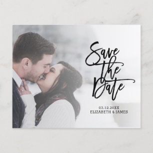 BUDGET Modern Rustic Save The Date Photo Flyer