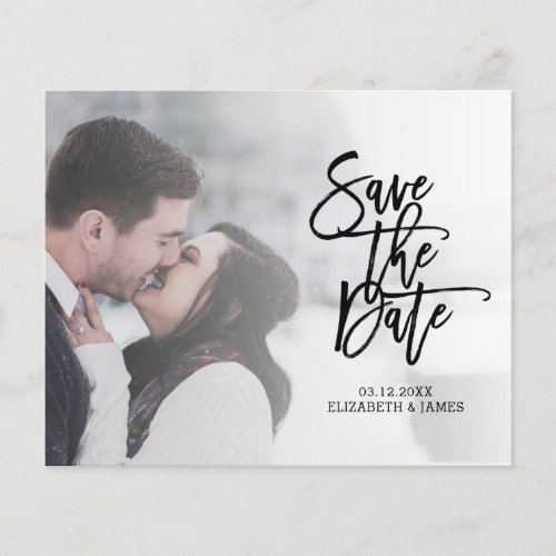 BUDGET Modern Rustic Save The Date Photo  Flyer