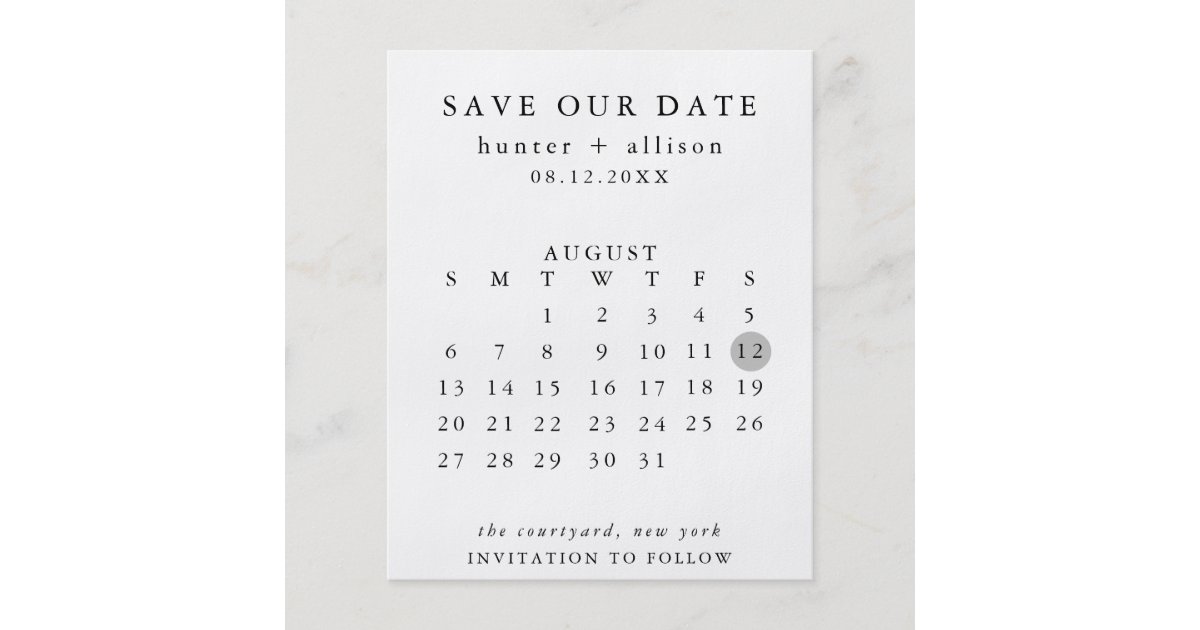 Budget Modern Save the Date Flyer | Zazzle