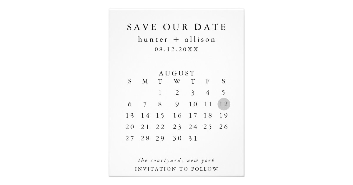 Budget Modern Save the Date Flyer | Zazzle