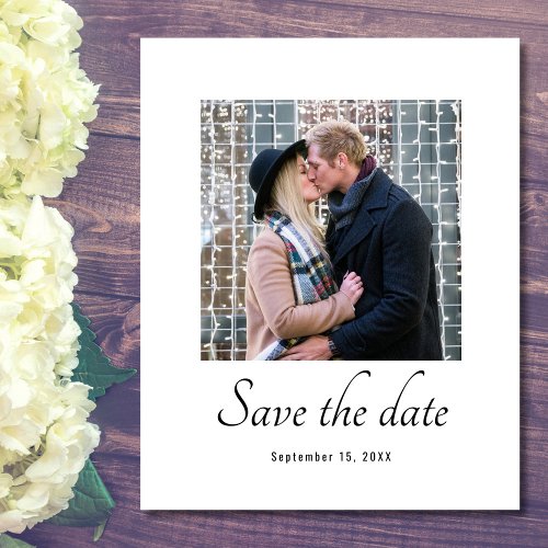Budget Modern Save The Date Photo Wedding Invite Flyer