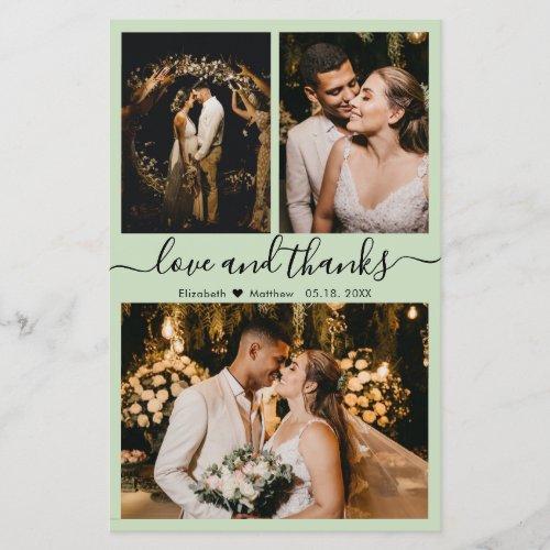 Budget Modern Script Photo Wedding Thank You Card