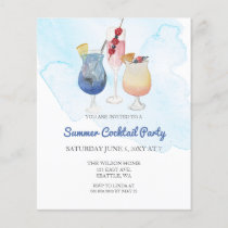 Budget Modern Summer Cocktail party Invitations