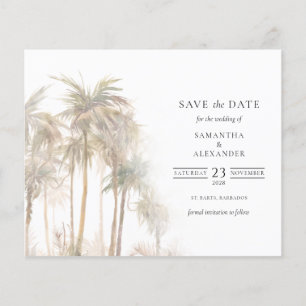 Budget Modern Tropical Trees Save The Date