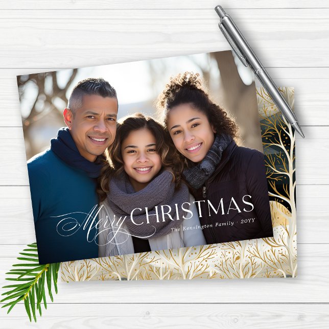 Budget Modern Typography Christmas Holiday Photo (Budget Modern Typography Christmas Holiday Photo)