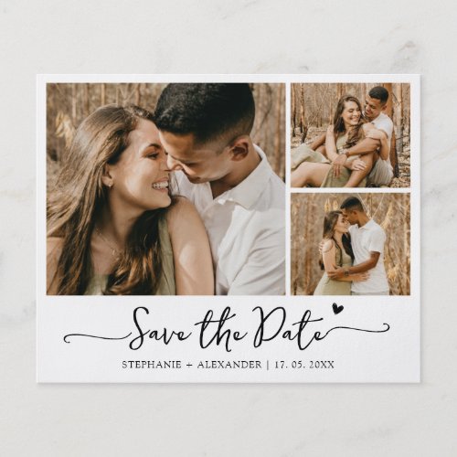 Budget Modern Typography Collage Save the Date   Flyer