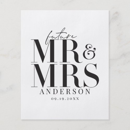 budget Modern typography wedding invitation Flyer
