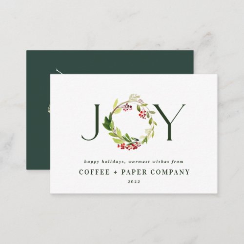 Budget Modern watercolor botanical joy corporate N Note Card