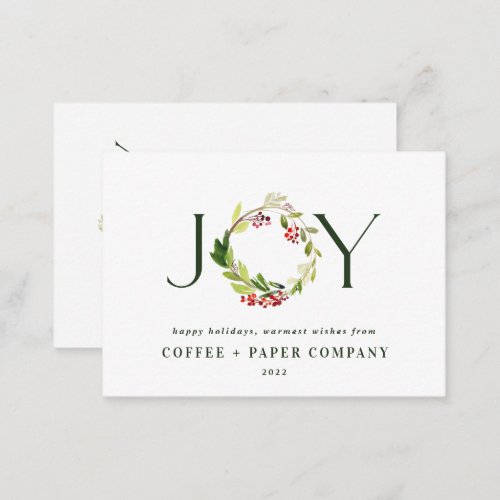 Budget Modern watercolor botanical joy corporate Note Card