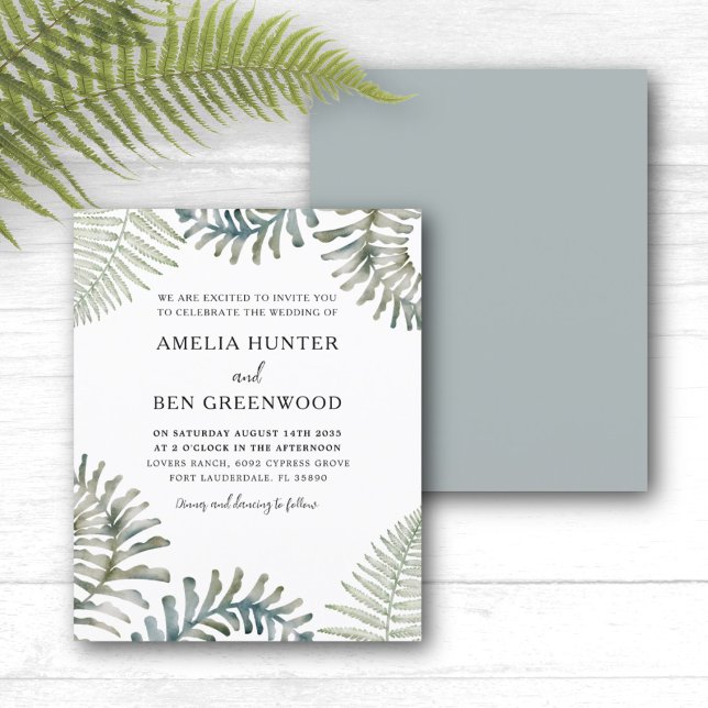 Budget Modern Watercolor Greenery Wedding  (Creator Uploaded)