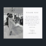 Budget Modern Wedding Photo Thank You Card Flyer<br><div class="desc">******* THIS IS NOT A STANDARD-SIZE THANK YOU CARD. NO ENVELOPES INCLUDED. FOR CARD STOCK, THICKER CARDS, CHECK OUT OUR COLLECTION FOR NORMAL THANK YOU CARDS AND OTHER MATCHING ITEMS. This flyer does not include envelopes, paper flyer version. Save money on thank you cards with this small invitation. ******* Minimalist...</div>
