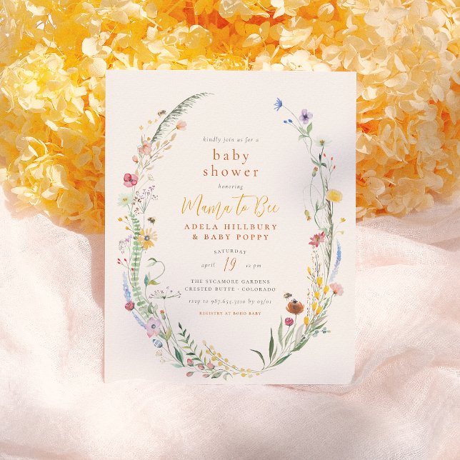 Budget Mom To Bee Wildflower Boho Girl Baby Shower (Creator Uploaded)