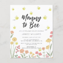 Budget Mommy to Bee Baby Shower Invitation