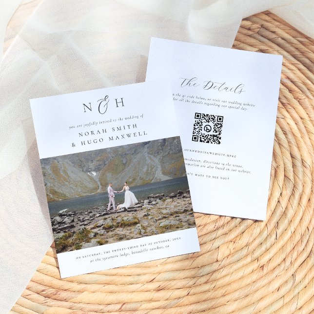 Budget Monogram All In One QR Code Photo Wedding (Creator Uploaded)