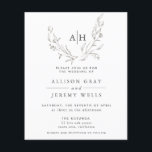 Budget Monogram Floral Wedding Invitation Flyer<br><div class="desc">This timeless,  romantic design features a floral bouquet with soft colors and botanical accents. All aspects of this design can be edited (font,  text size,  or floral accents moved/removed) to fit your needs. Please contact me if you need help with this design.</div>