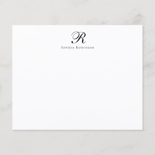 Budget Monogram Professional Business Note Card