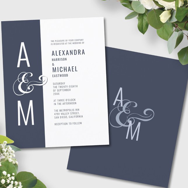 Budget Monogram Typography Wedding Invitation Flyer (Creator Uploaded)