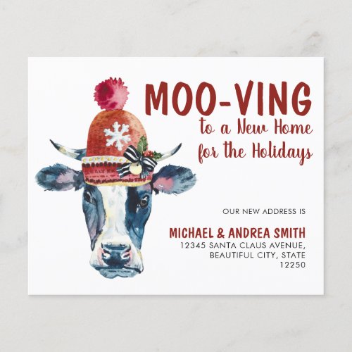 Budget Moo_ving New Home Cow Holiday Moving Card