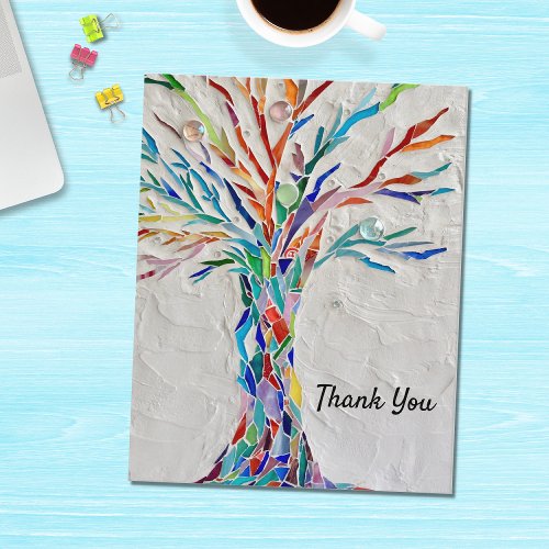 Budget Mosaic Tree Thank You Card