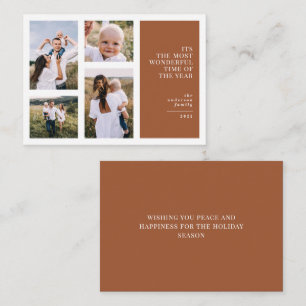 budget Most wonderful time christmas multi photo  Note Card