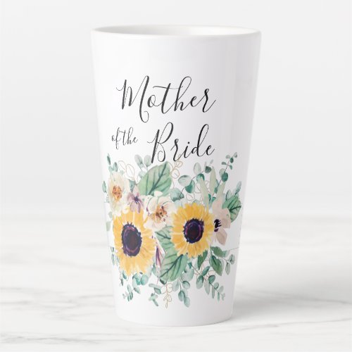 BUDGET Mother Bride Groom Custom Gifts SUNFLOWERS Latte Mug