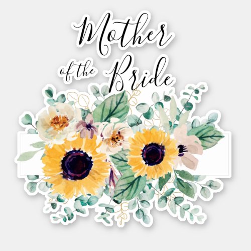 BUDGET Mother Bride Groom Custom Gifts SUNFLOWERS Sticker