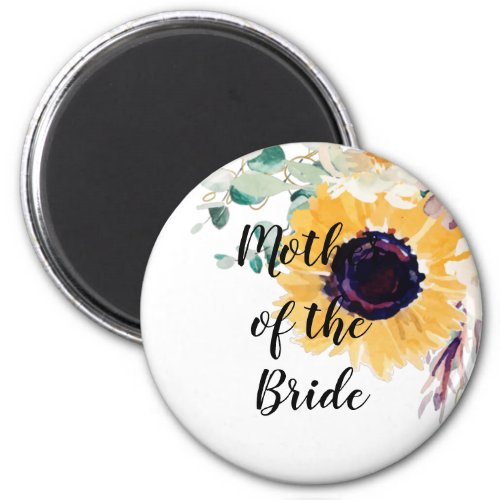 BUDGET Mother Bride Groom Wedding Gifts Sunflowers Magnet