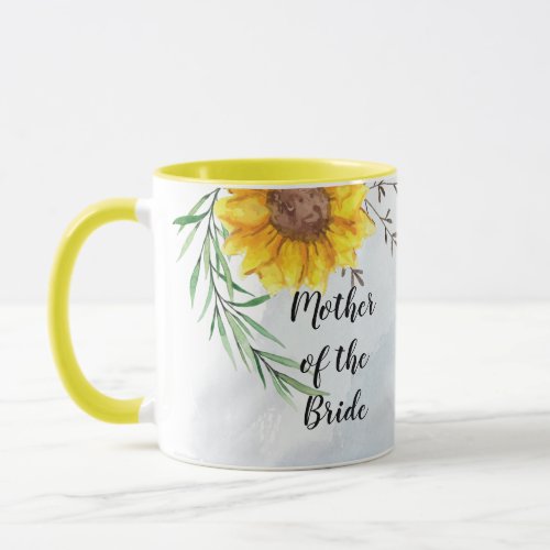 BUDGET Mother Bride Groom Wedding Gifts Sunflowers Mug