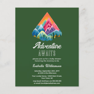 Budget Mountain Adventure Awaits Baby Shower 
