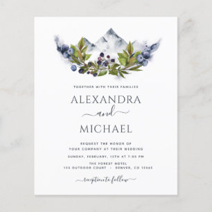Budget Mountain Rustic Photo Watercolor Wedding