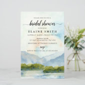 Budget Mountains Lake Bridal Shower Invitation (Standing Front)