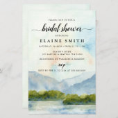 Budget Mountains Lake Bridal Shower Invitation (Front/Back)
