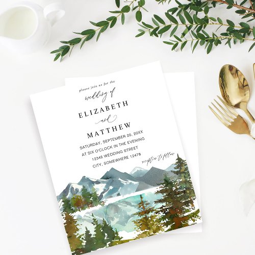 Budget Mountains  Trees Rustic Wedding