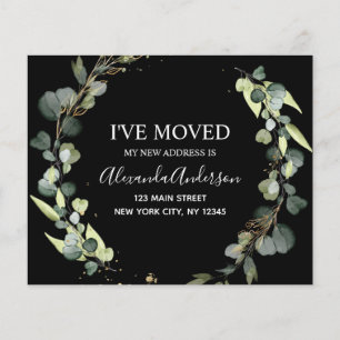 Budget Moving Announcement Eucalyptus Greenery