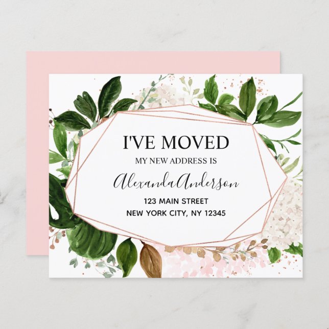 Budget Moving Announcement Eucalyptus Greenery  (Front/Back)