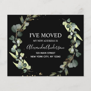 Budget Moving Announcement Eucalyptus Greenery Flyer