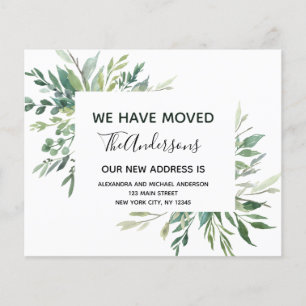 Budget Moving Announcement Eucalyptus Greenery Flyer