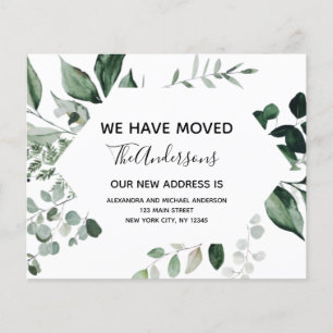Budget Moving Announcement Eucalyptus Greenery Flyer