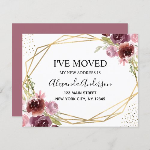 Budget Moving Announcement Floral Dusty Pink