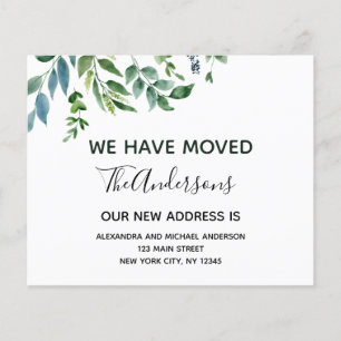Budget Moving Announcement Spring Greenery Flyer