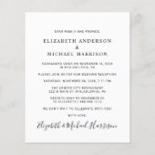 Budget Mr Mrs Wedding Photo Reception Invitation | Zazzle