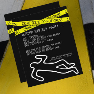 BUDGET Murder Mystery Party Invitation